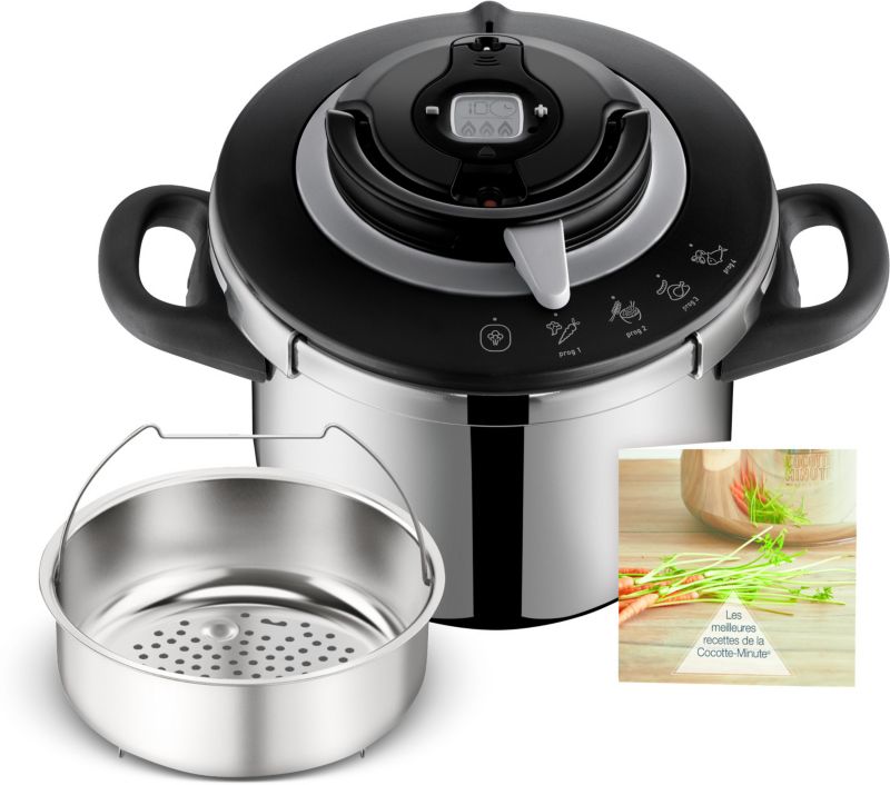 Clipso SEB Minut Eco, Cocotte-minute® 6L + Livre de recettes, Induction